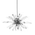 Z-Lite Burst 8 Light 33" Wide Crystal Oval Sputnik Chandelier Chrome