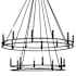 Z-Lite Dennison 20 Light 48" Wide Taper Candle Ring Chandelier Matte Black