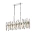 Z-Lite Bova 11 Light 12" Wide Crystal Linear Chandelier Polished Nickel