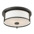 Z-Lite Savannah 2 Light Flushmount Ceiling Fixture with Matte Opal Shade Olde Bronze