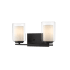 Z-Lite Willow 2 Light 15" Wide Bathroom Vanity Light Matte Black