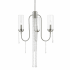 Z-Lite Siena 3 Light Chandelier with Clear Glass Shade Brushed Nickel