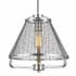 Z-Lite Iuka Single Light 12" Wide Pendant with Wire Mesh Shade Brushed Nickel