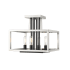 Z-Lite Quadra 4 Light 13" Wide Cubic Semi-Flush Ceiling Light Brushed Nickel / Black
