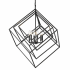 Z-Lite Euclid 6 Light 36" Wide Nested Cube Chandelier Matte Black