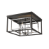 Z-Lite Euclid 4 Light 15" Wide Nested Cube Flush Mount Ceiling Light Chrome / Matte Black