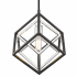 Z-Lite Euclid 12" Wide Nested Cube Pendant Chrome / Matte Black
