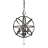 Z-Lite Tull 3 Light 12" Wide Chandelier with Crystal Accent Matte Black