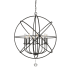 Z-Lite Tull 8 Light 30" Wide Chandelier with Crystal Accent Matte Black