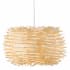 Z-Lite Sora Single Light 16" Wide Interwoven Willow Stems Pendant Brushed Nickel / Natural