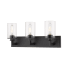 Z-Lite Savannah 3 Light 23" Wide Vanity Light with Clear Glass Shades Bronze