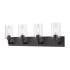 Z-Lite Savannah 4 Light 32" Wide Vanity Light with Clear Glass Shades Bronze