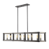 Z-Lite Kirkland 10 Light 56" Wide Faux Wood Linear Chandelier Ashen Barnboard