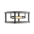 Z-Lite Kirkland 3 Light 16" Wide Flush Mount Faux Wood Ceiling Fixture Ashen Barnboard