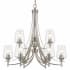 Z-Lite Joliet 9 Light 31" Wide Chandelier Brushed Nickel