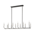 Z-Lite Haylie 12 Light 15" Wide Taper Candle Chandelier Matte Black / Brushed Nickel