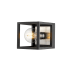 Z-Lite Kube 6" Tall Bathroom Sconce Matte Black / Brushed Nickel
