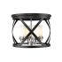 Z-Lite Malcalester 4 Light 16" Wide Flush Mount Drum Ceiling Fixture Matte Black / Brushed Nickel