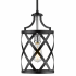 Z-Lite Malcalester 8" Wide Mini Pendant Matte Black / Brushed Nickel