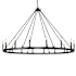 Z-Lite Barclay 16 Light 62" Wide Taper Candle Ring Chandelier Matte Black