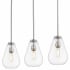 Z-Lite Ayra 3 Light 36" Wide Linear Pendant Brushed Nickel