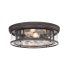 Z-Lite Clarion 4 Light 17" Wide Flush Mount Drum Ceiling Fixture Bronze