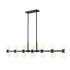 Z-Lite Artemis 14 Light 60" Wide Linear Chandelier Matte Black