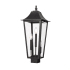Z-Lite Gannon 3 Light 26" Tall Marine Grade Post Light Black