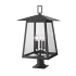 Z-Lite Rainer 5 Light 30" Tall Marine Grade Post Light Black
