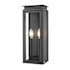Z-Lite Nova 2 Light 17" Tall Outdoor Wall Sconce Black