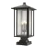 Z-Lite Aspen 3 Light 24" Tall Outdoor Pier Mount Post Light Oil Rubbed Bronze