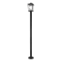 Z-Lite Beacon 2 Light 83" Tall Outdoor Single Head Post Light Black
