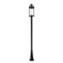 Z-Lite Roundhouse 125" Tall Outdoor Single Head Post Light Black