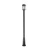 Z-Lite Jordan 112" Tall Outdoor Single Head Post Light with 10" Base Black