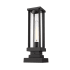 Z-Lite Glenwood 18" Tall Outdoor Pier Mount Post Light Black