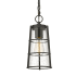Z-Lite Helix 13-1/4" Tall Outdoor Mini Pendant Black
