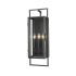 Z-Lite Lucian 3 Light 27" Tall Outdoor Wall Sconce Black