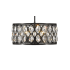 Z-Lite Dealey 5 Light 20" Wide Crystal Pendant Matte Black