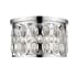 Z-Lite Dealey 4 Light 15" Wide Flush Mount Crystal Drum Ceiling Fixture Chrome