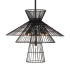 Z-Lite Alito 6 Light 25" Wide Cage Pendant Matte Black