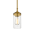 Z-Lite Calliope 5" Wide Pendant with Clear Glass Foundry Brass