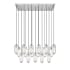 Z-Lite Arden 17 Light 42" Wide Suspension Linear Pendant Brushed Nickel
