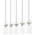 Z-Lite Fontaine 5 Light 44" Wide Linear Chandelier Brushed Nickel