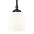 Z-Lite Oren 6" Wide Mini Pendant with Matte Opal Glass Shade Matte Black