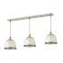 Z-Lite Mason 1 Light Full Sized Pendant with Clear Seedy Shade Brushed Nickel