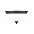 Z-Lite Amon 2 Light 13" Wide Flush Mount Ceiling Light with Matte Opal Glass Matte Black