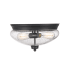 Z-Lite Amon 2 Light 13" Wide Flush Mount Ceiling Light with Seedy Glass Matte Black