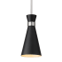 Z-Lite Soriano 8" Wide Mini Pendant Matte Black / Brushed Nickel