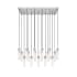 Z-Lite Beau 17 Light 42" Wide Suspension Linear Pendant Brushed Nickel