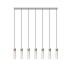 Z-Lite Beau 7 Light 54" Wide Suspension Linear Pendant Brushed Nickel